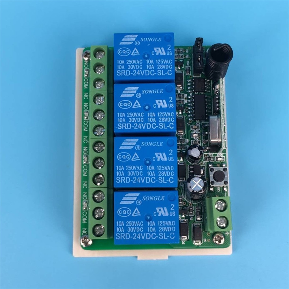 开关新12v24v工业继电无线开关配件控制器学习型遥控安防新款路四
