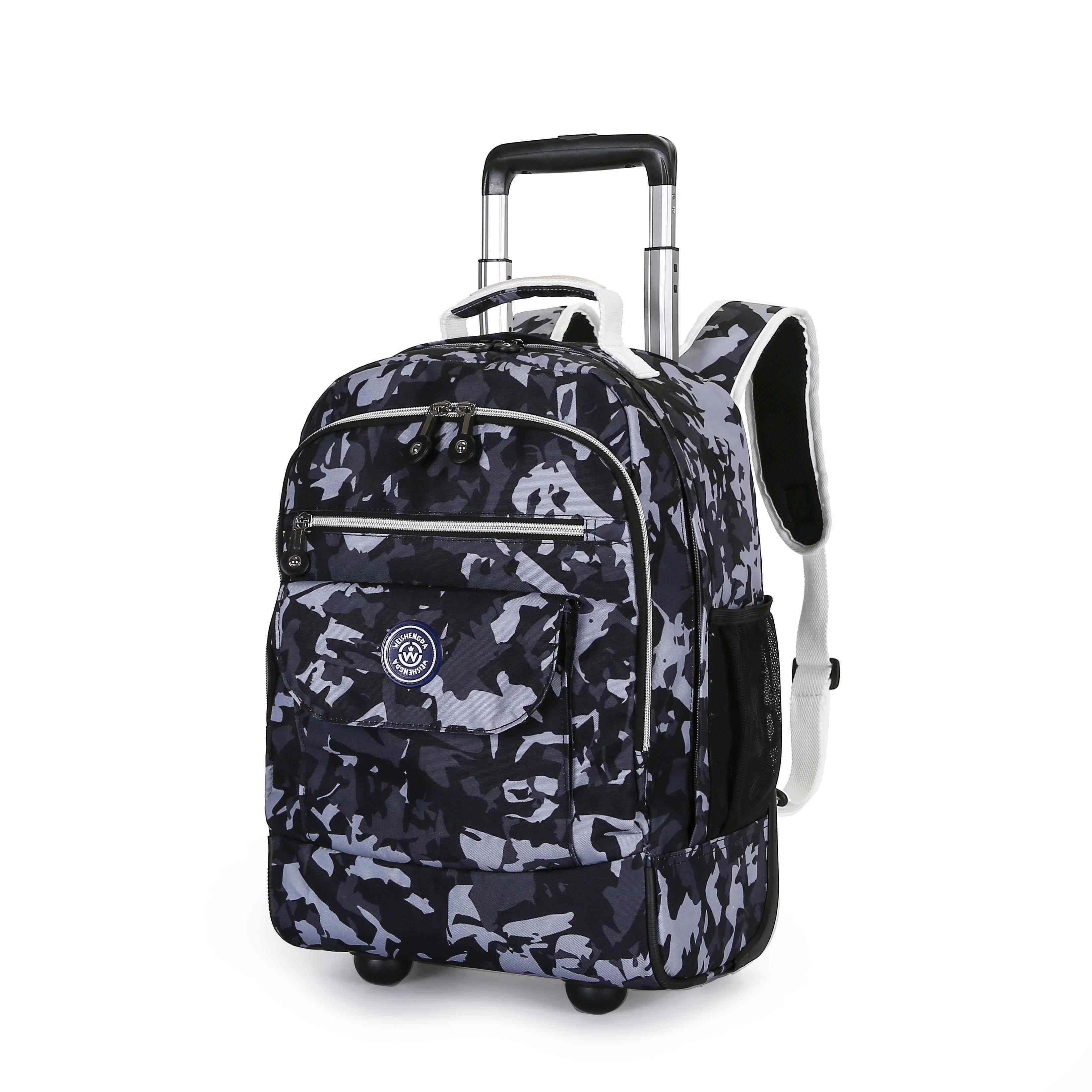 高档威盛卖达热17寸防水拉杆男女学包生书包多功能拉杆肩背双包旅