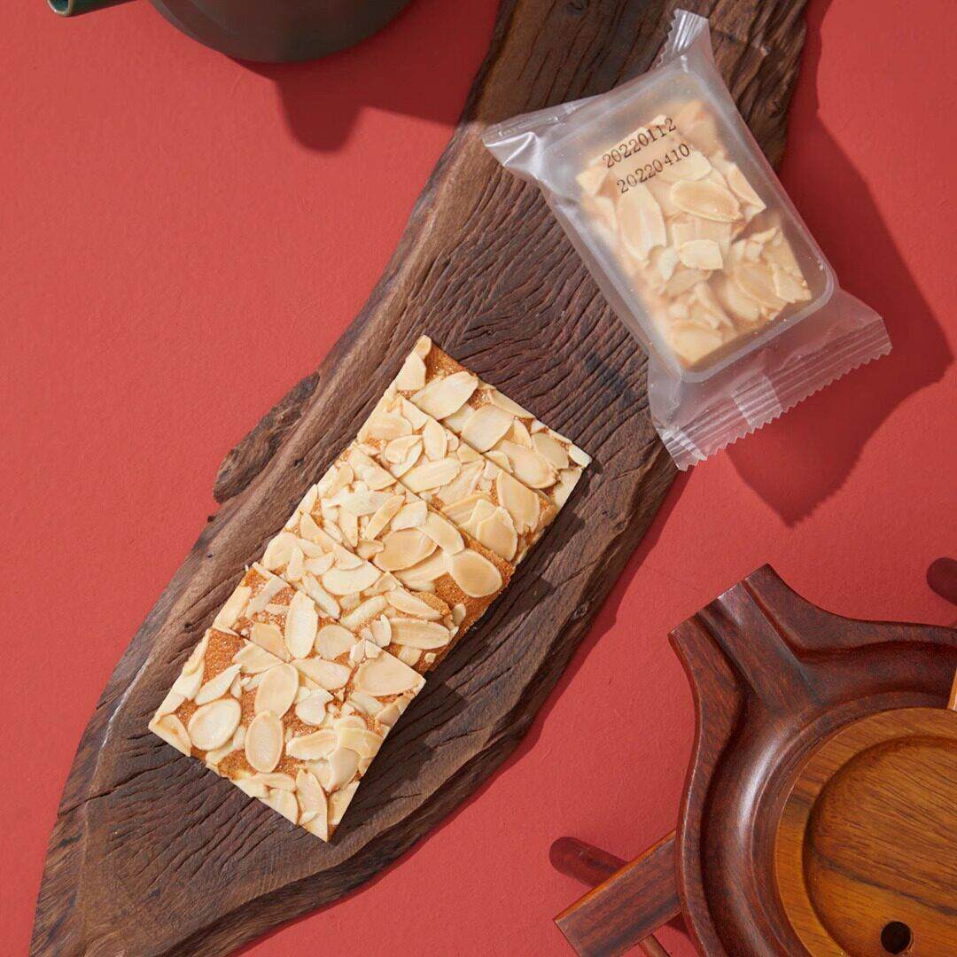上海龙华素斋扁桃仁薄脆片 食休闲脆香饱腹点心150g顺丰包邮