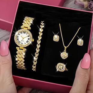 Diamond bracelet watch set women's quartz watch 5 sets手