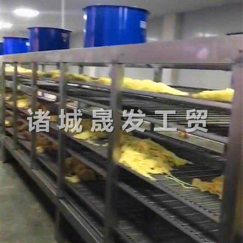 诸城晟发厂家热干面成套流水线设备 大型商用流水线式自动煮面机