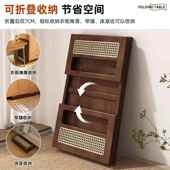 实木可榻折叠桌飘窗茶桌中式 小矮桌米子BJ0180家用阳台餐桌坐地榻