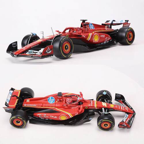 比美高1:18 2024法拉利sf24 F1方程式赛车勒克莱尔16号合金车模型