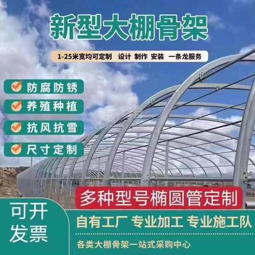 大棚钢管骨架蔬菜种植大棚养猪牛羊大棚养鸡棚养殖温室大棚全套