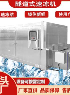 隧道式速冻机商用虾尾速冻设备海鲜水饺丸子肉制品连续速冻流水
