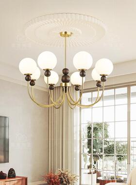 法685式古客厅l式ed吊灯现代简约网红中魔豆主卧室书古房灯美复餐