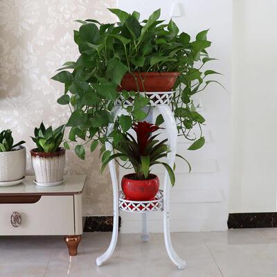 阳台专用花架大全欧式铁艺加厚多层客厅阳台落地室内绿萝吊兰花盆