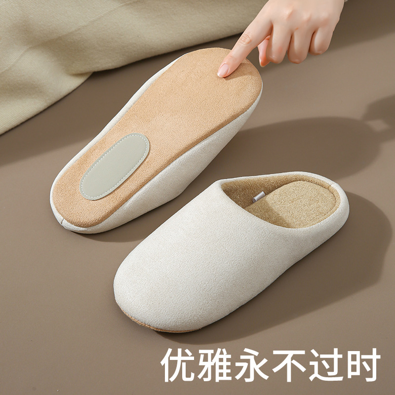 木地板四季家居男女情侣拖鞋棉鞋