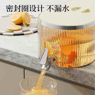耐高温冷水壶带水龙头冰箱家用5L超大容量防爆高硼硅夏日冰镇