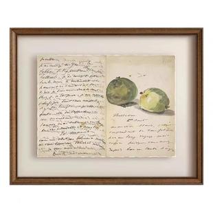 饰画中古挂画法式 马奈 裱装 装 复古餐厅咖啡厅壁画 信印象派悬浮式
