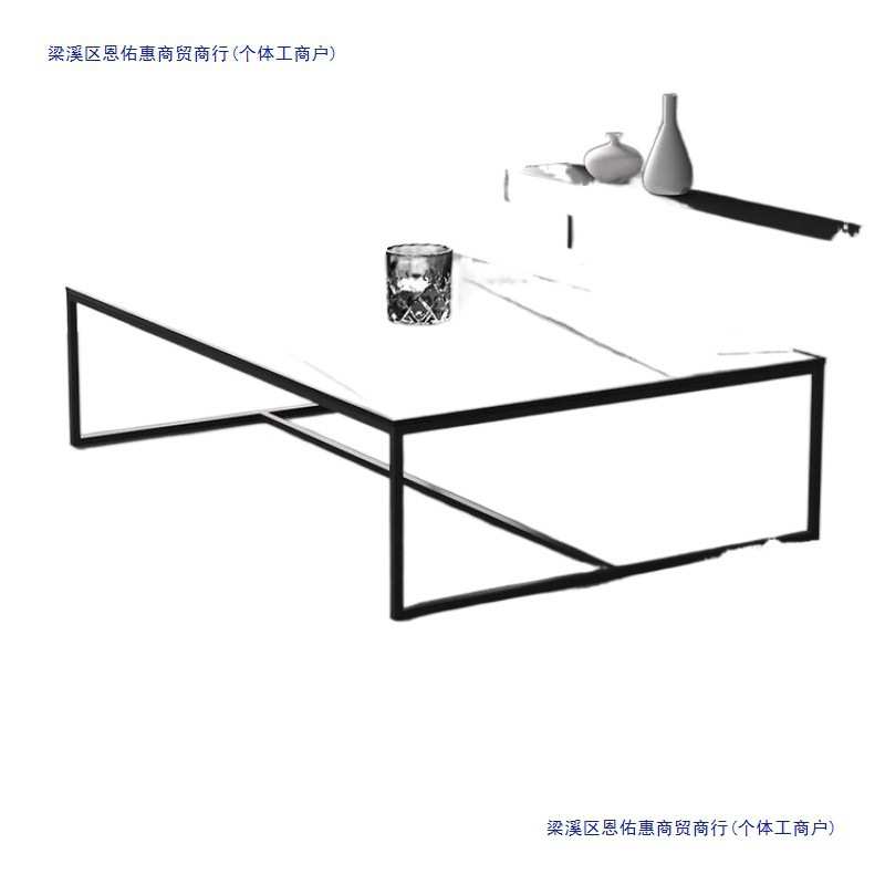 轻奢意式茶几客厅铁艺茶桌简约现代小桌子办公室极简接待会客家用