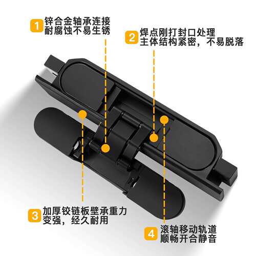 玻璃门合页三维可调无边框柜门配件大全夹展示柜无框专用十字铰链
