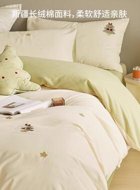 超软被A12三0支全棉长tb-73665绒棉磨毛类四件套纯棉床单套笠卡通
