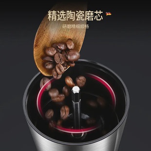 手摇咖啡机咖啡研磨机电动磨豆机磨粉家用小型自动磨咖啡豆 便携式