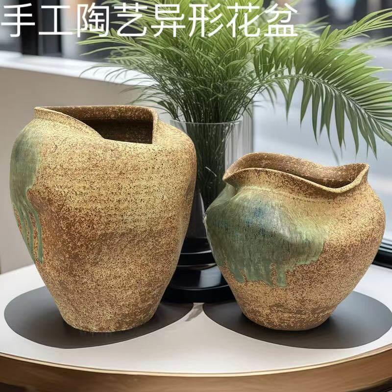 景德镇异性陶瓷花盆覆古大号流泉枫粗陶拼盘组合花盆大口径多肉盆