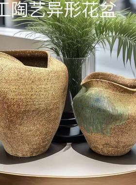 景德镇异性陶瓷花盆复古大号流泉枫粗陶拼盘组合花盆大口径多肉盆