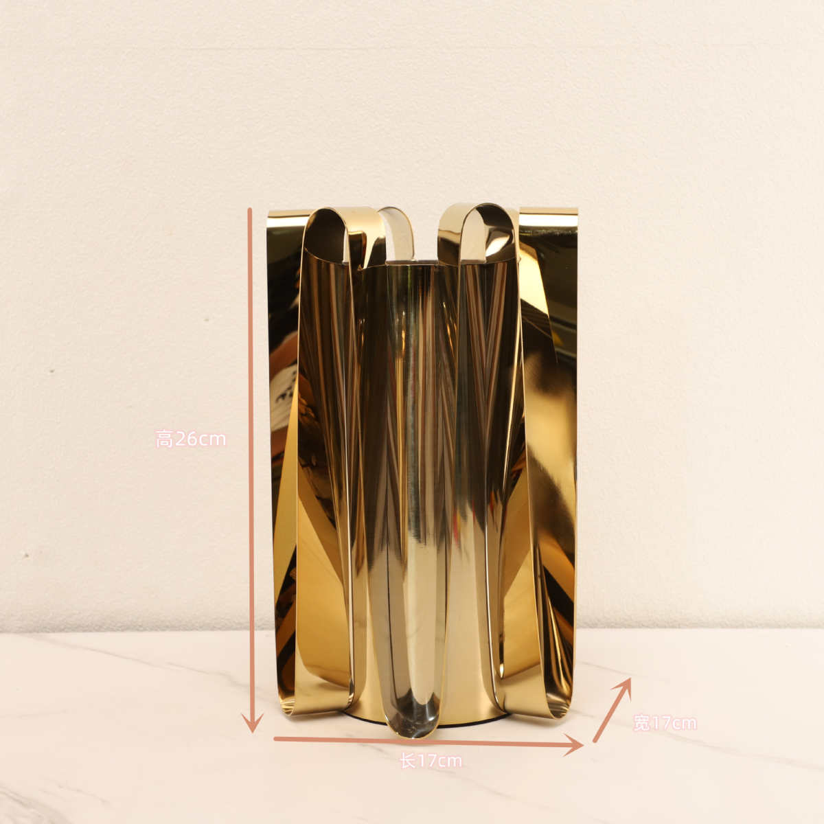 客厅器茶几创意不锈钢家居装饰简约办公室花中式玄关摆件餐厅卧室