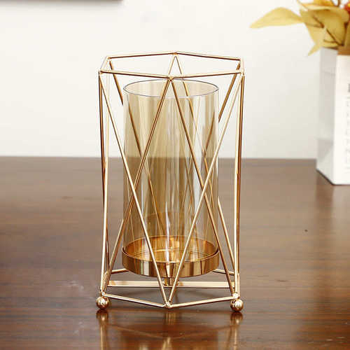 花瓶摆件花创意桌面茶几艺装饰铁摆餐厅家居装饰家用玻璃客厅 - 封面