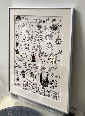 铝合相框挂画框空框照片IAC简约银色海报艺术金餐框厅装饰画外定