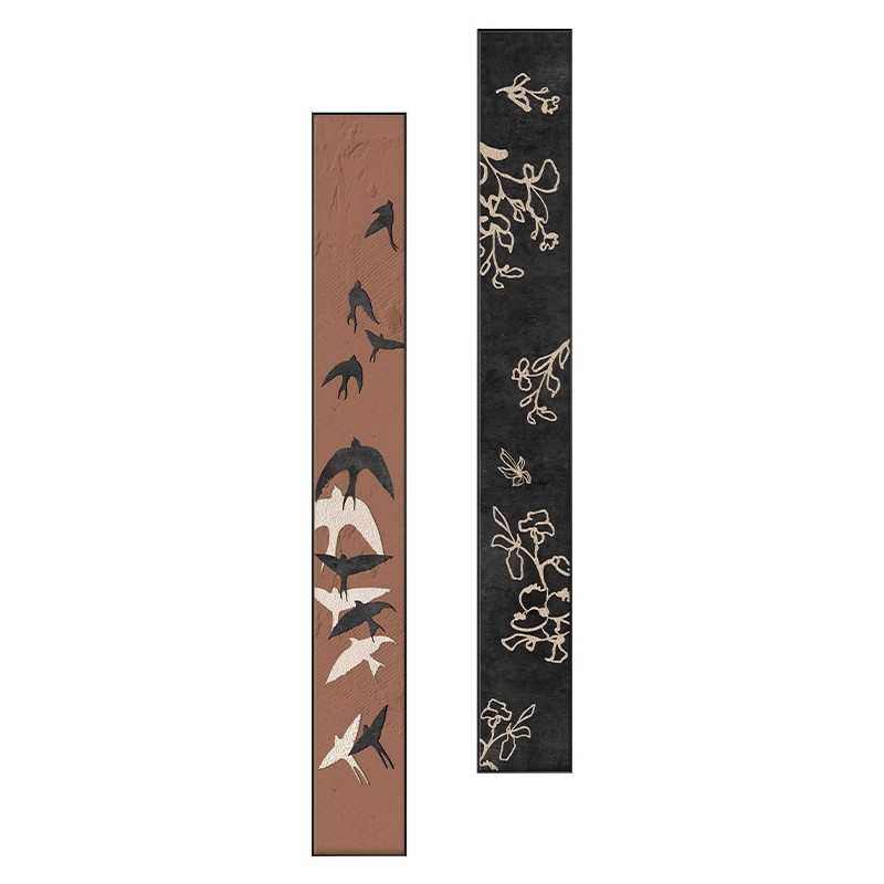 法式复古绿色新款细窄长条竖版入户玄关画装饰画过道走廊挂画,家居饰品,现代装饰画,淘宝优惠券,粉丝福利购,淘宝优惠卷