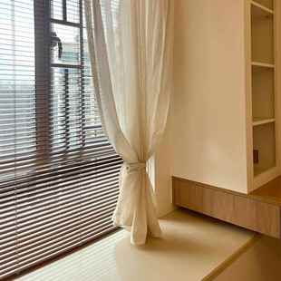 叶窗KXO帘遮光卫金生间办公室室防水木卧纹铝合百百叶窗帘折叠