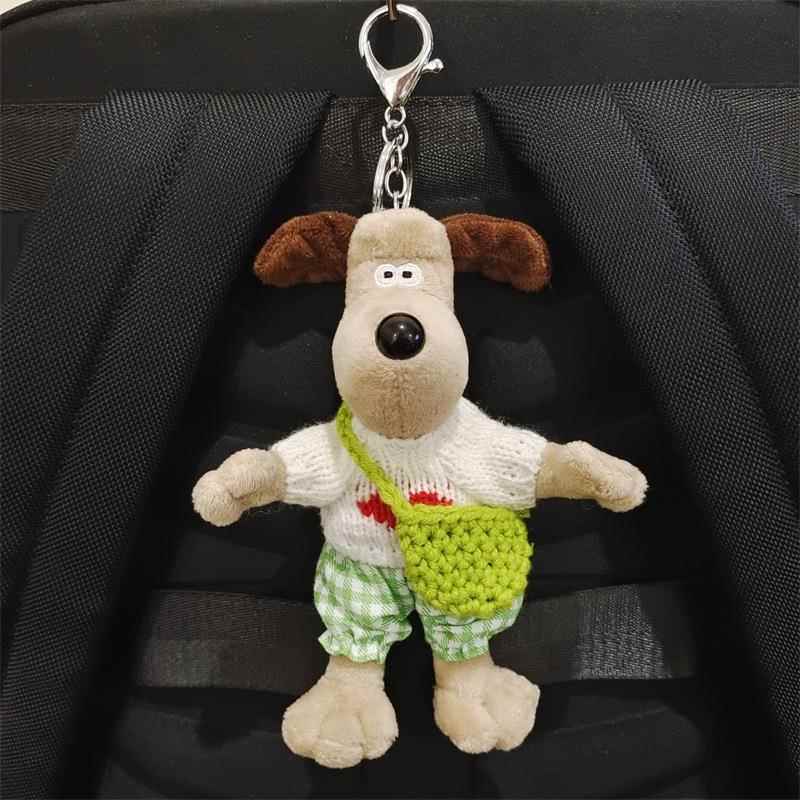 新款14cm掌门狗挂件配饰毛线编织包包彩色挂饰手工针织毛衣发饰