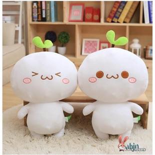 长草颜团子玩偶抱枕可爱公仔表情颜文字毛绒玩具圣诞节礼物送女友