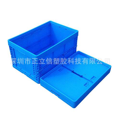 60404PP折叠周转箱物流周转筐工厂用带盖加厚塑料周转箱