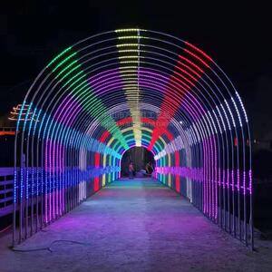 户外观灯化装饰灯串大型梦幻MAL氛景围灯光节亮日彩灯时隧道造型