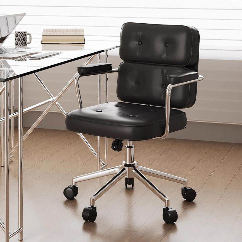 电脑椅家用舒适久坐书桌椅子人体工学椅带扶手卧室化妆靠背转椅