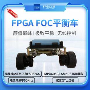 基于FPGA 支持PC WIFI无线调参 控制 FOC平衡车