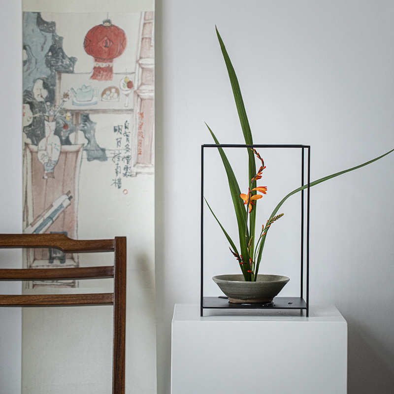 铁艺花架茶壶茶具收纳展示架桌面小花几案几简约家居摆件