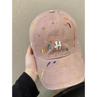 日本代购BM小众设计立体刺绣棒球帽子女百搭休闲简约个性鸭舌帽男