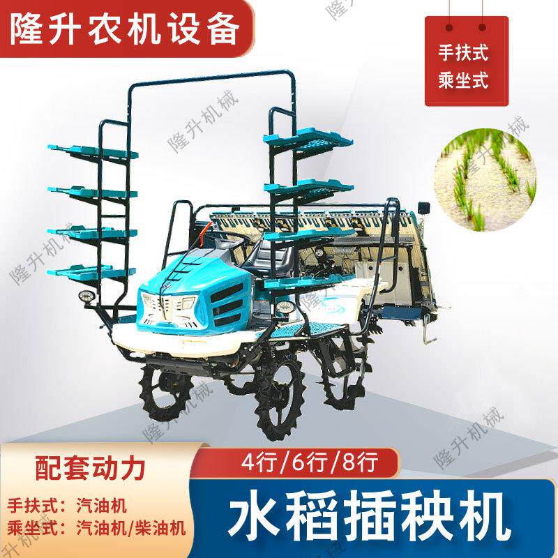 水稻插秧机乘坐式水稻种植机手扶款水稻苗移栽机4-8行