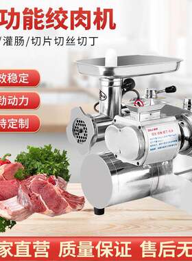 迪利22型多功能电动绞肉切肉两用机绞肉切片切丝切丁机灌肠机