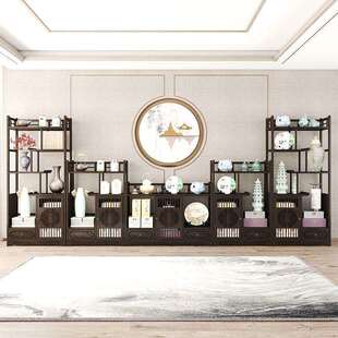 新中物式SPB茶水柜小茶台餐边柜实木多办层置物架客厅公出室租屋