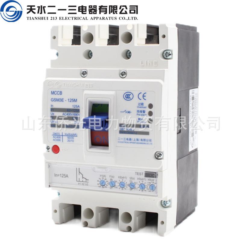 天水二一三GSM3E-125M/33002 125A63A32A电子式塑壳断路器