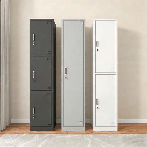 单门更衣柜学生员工宿舍单人柜办公室简易钢制换衣柜储物柜家用柜