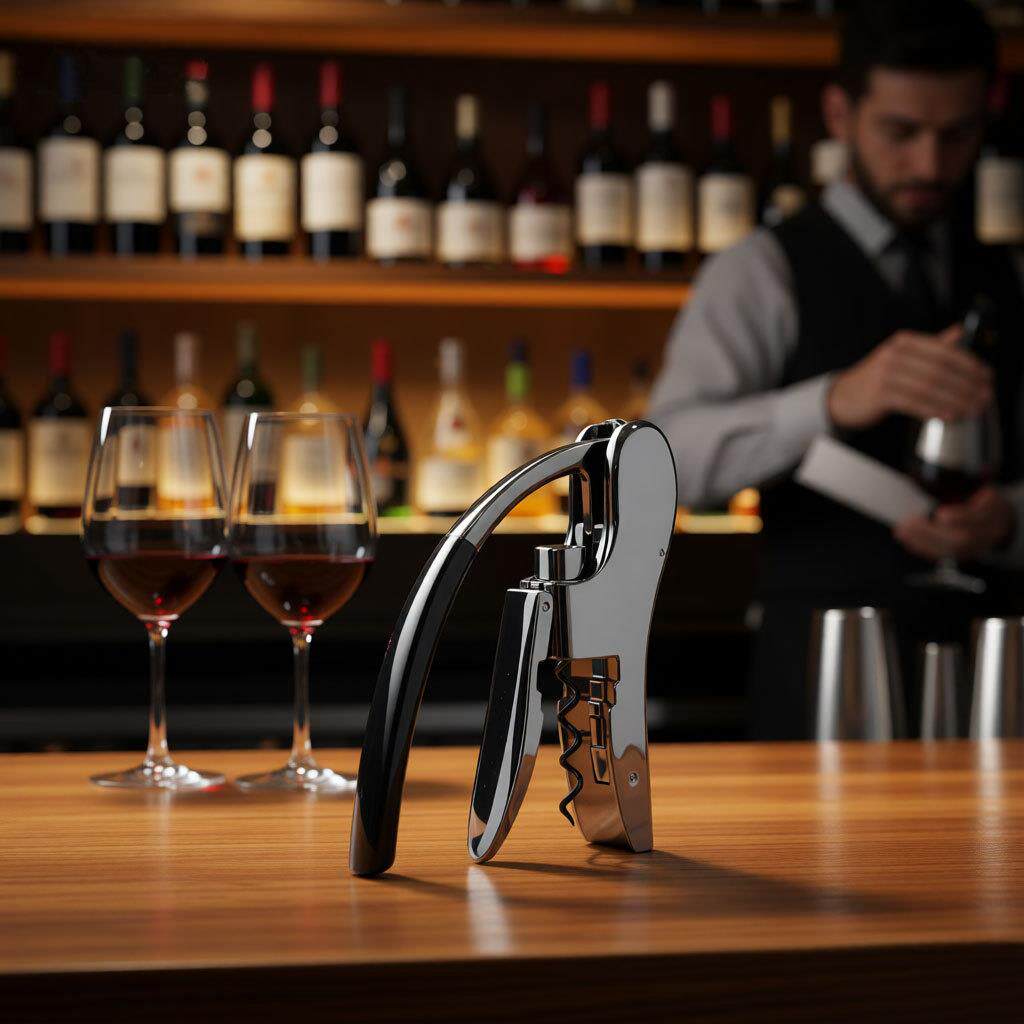 半自动不锈钢专用红酒开瓶器多功能便携葡萄酒木塞起子送礼高级感