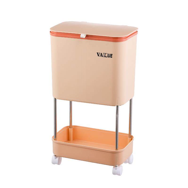 厨房垃圾桶家用多层大容量带盖滚轮可移动翻盖大号干湿分离收纳桶,家庭/个人清洁工具,垃圾桶,淘宝优惠券,粉丝福利购,淘宝优惠卷