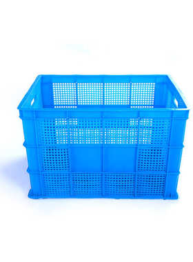 厂家供应755镂空塑料周转筐蓝色长方形塑料周转筐快递运输中转框