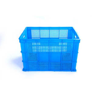 厂家供应755镂空塑料周转筐蓝色长方形塑料周转筐快递运输中转框