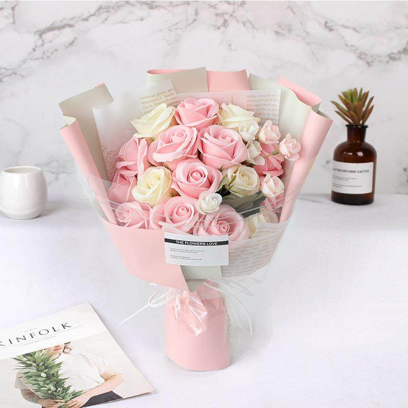 玫瑰花束送妈妈女朋友闺蜜生日永生仿真假花香皂肥皂花情人节礼物,家居饰品,餐桌花艺,淘宝优惠券,粉丝福利购,淘宝优惠卷