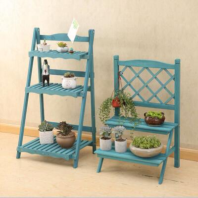 Flower Pot Holder Metal Shelves Plant Stand Display Indoor