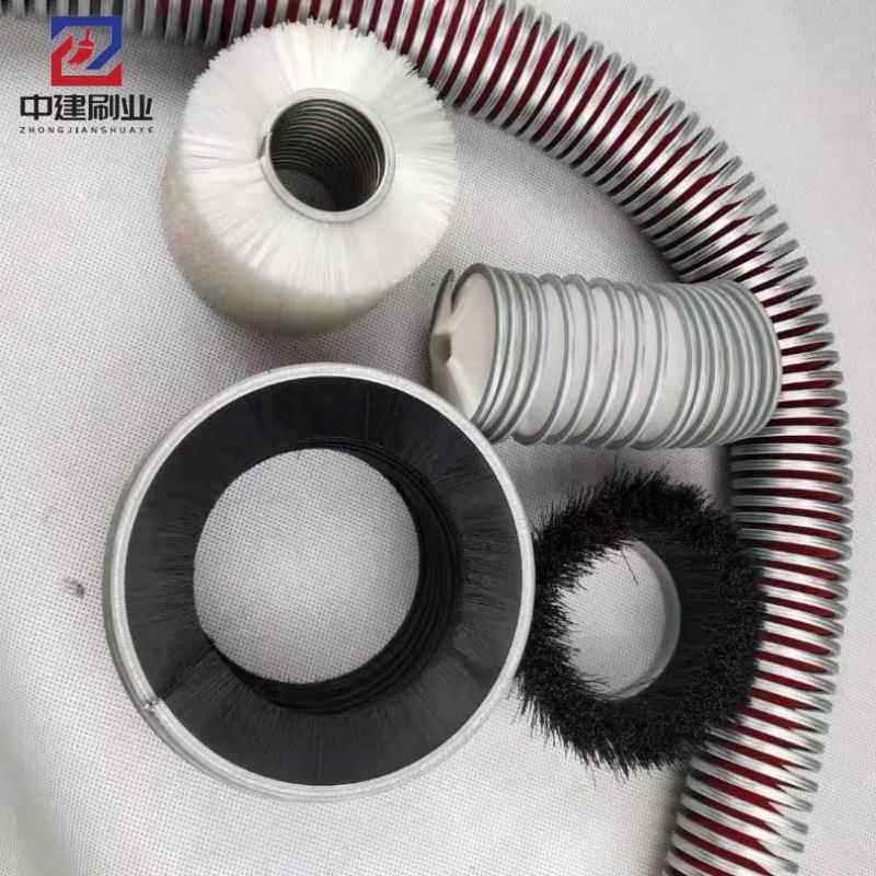 销售清洗外绕内绕弹簧刷缠绕式钢丝毛刷高密度螺旋侧绕毛刷辊