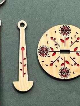 木质便携式手腕纱线支架 Portable Wrist Yarn Holder 木制品新款