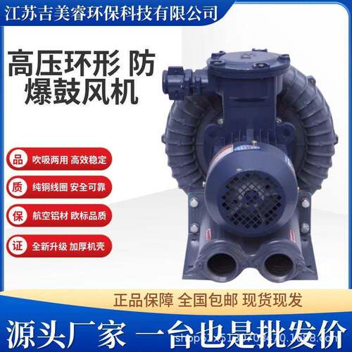 FB-5沼气乙烷输送防爆高压风机4KWBT4CT4变频旋涡鼓风机