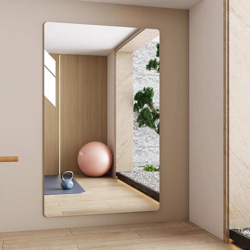 无框洗手间免打孔壁挂镜子贴墙化妆镜卫生间浴室镜子批发卫浴镜子