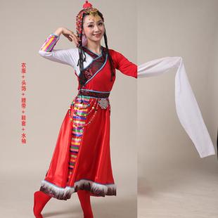 舞大摆长裙套表演 少数族男女广场民水袖 高档新款 藏族舞蹈演出服装
