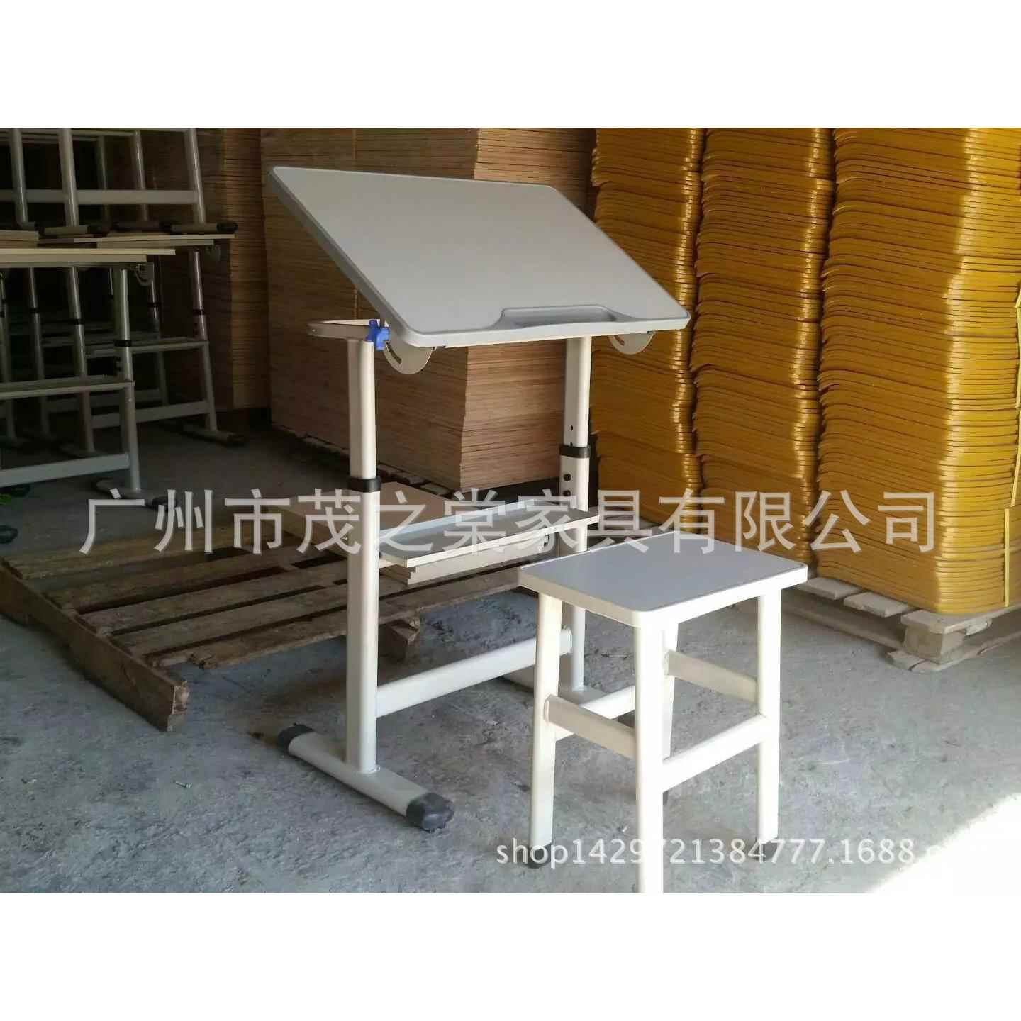 新款美术桌学生学校教室画画台升降可调节厂家直销